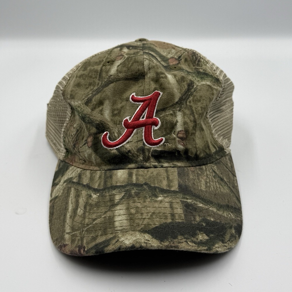 Alabama Crimson Tide Camo Trucker Hat Script A Legacy Adjustable Cap